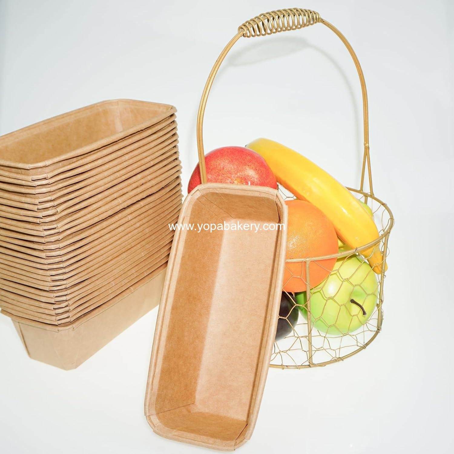 Wholesale 50PCS Disposable Paper Loaf Pans, Rectangle Baking Molds, Kraft Bread Loaf Pans, Microwave and Freezer Safe (Small) - Factory