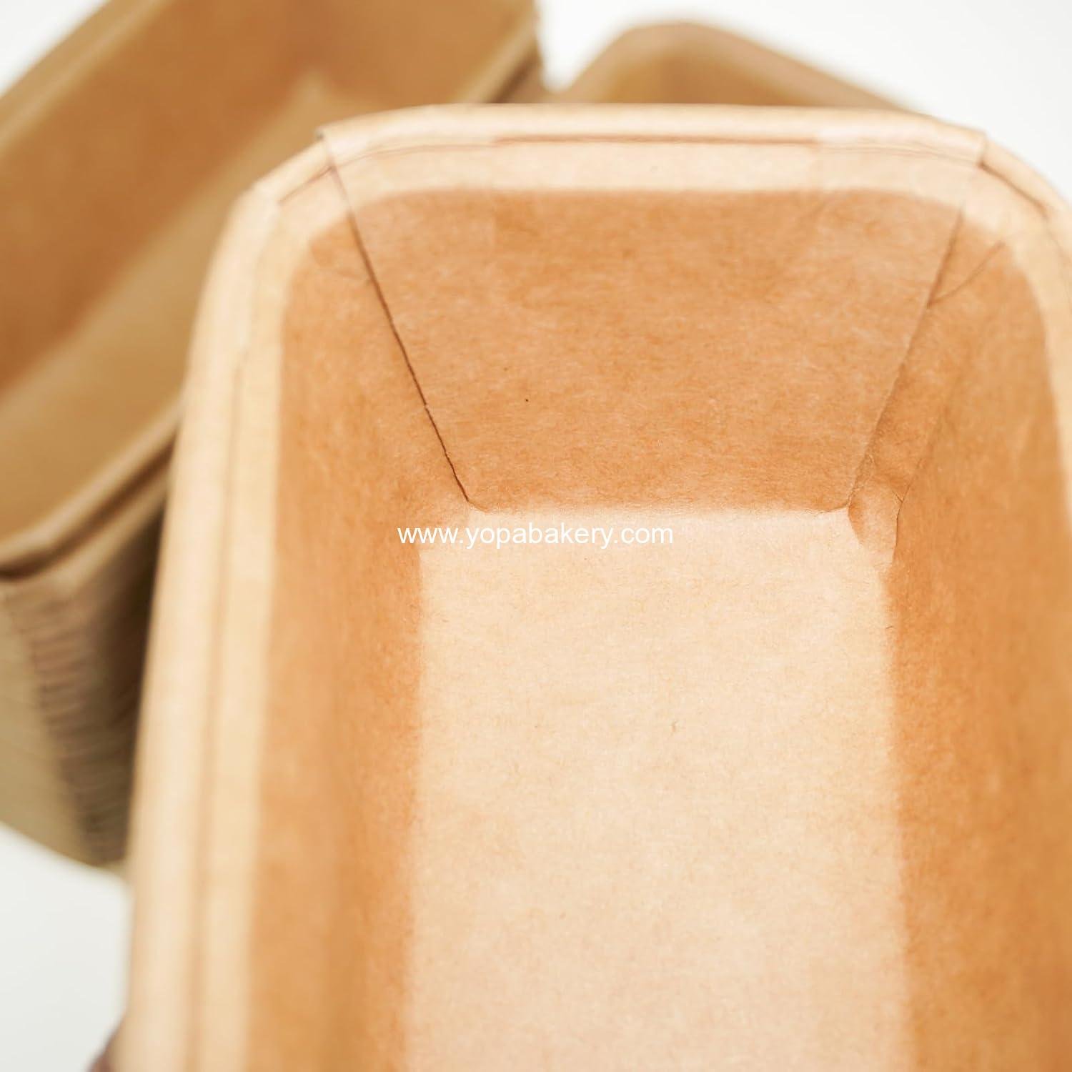 Wholesale 50PCS Disposable Paper Loaf Pans, Rectangle Baking Molds, Kraft Bread Loaf Pans, Microwave and Freezer Safe (Small) - Factory