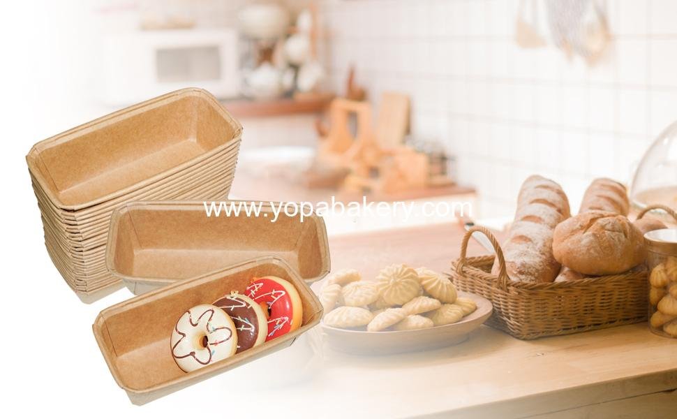 Wholesale 50PCS Disposable Paper Loaf Pans, Rectangle Baking Molds, Kraft Bread Loaf Pans, Microwave and Freezer Safe (Small) - Factory