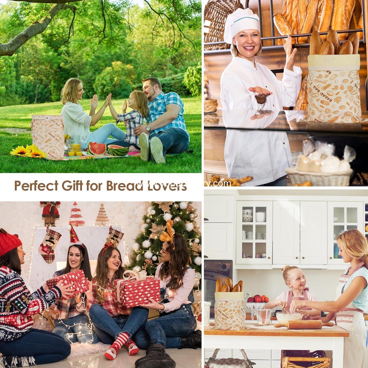 Wholesale Reusable Beeswax Bread Bags - Large 17x13 Inch for Sourdough & Homemade Bread Storage | Eco-Friendly Cotton Food Bags - Easy to Clean & Daily Use - Factory