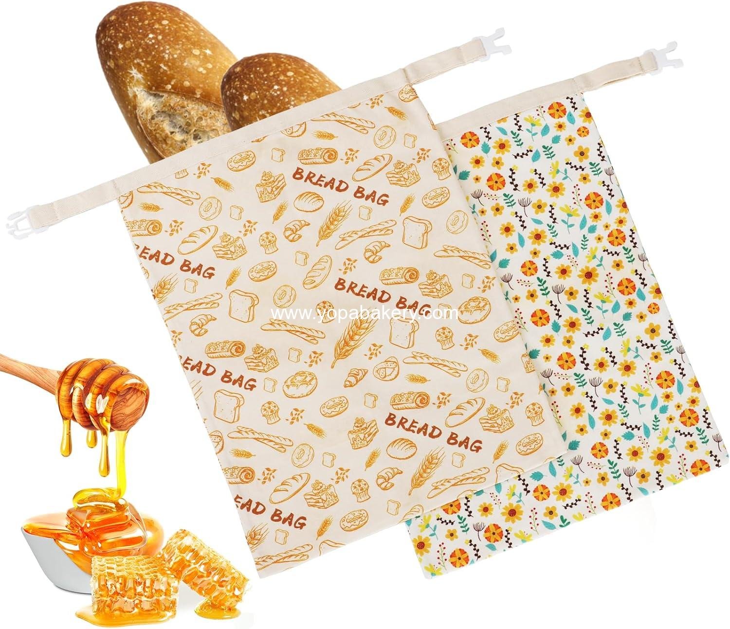 Wholesale Reusable Beeswax Bread Bags - Large 17x13 Inch for Sourdough & Homemade Bread Storage | Eco-Friendly Cotton Food Bags - Easy to Clean & Daily Use - Factory