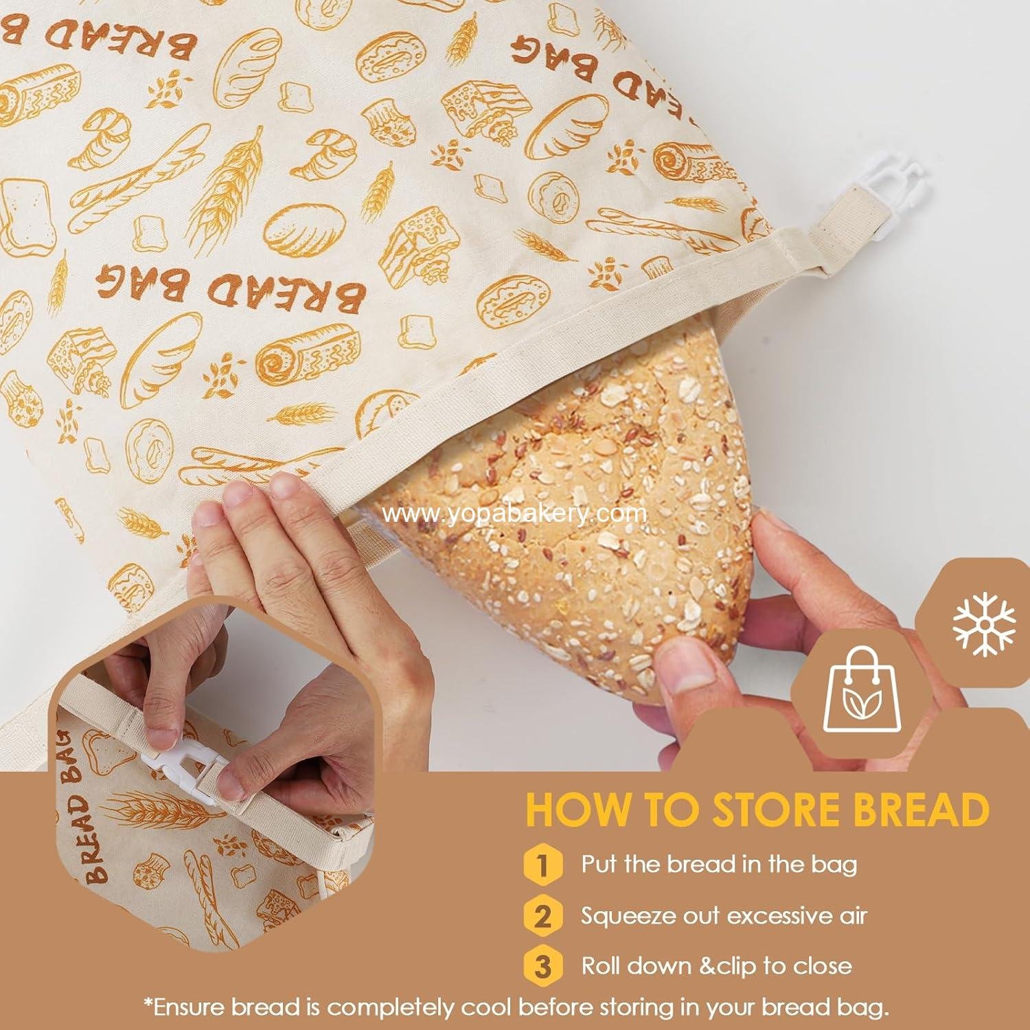 Wholesale Reusable Beeswax Bread Bags - Large 17x13 Inch for Sourdough & Homemade Bread Storage | Eco-Friendly Cotton Food Bags - Easy to Clean & Daily Use - Factory