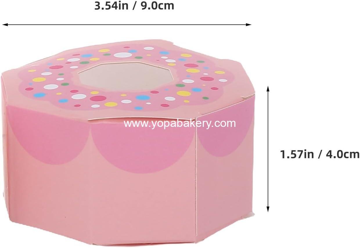 Wholesale 60pcs Donut Party Favor Boxes Candy Treat Bags Pastry Bakery Decorations Supplies Factory