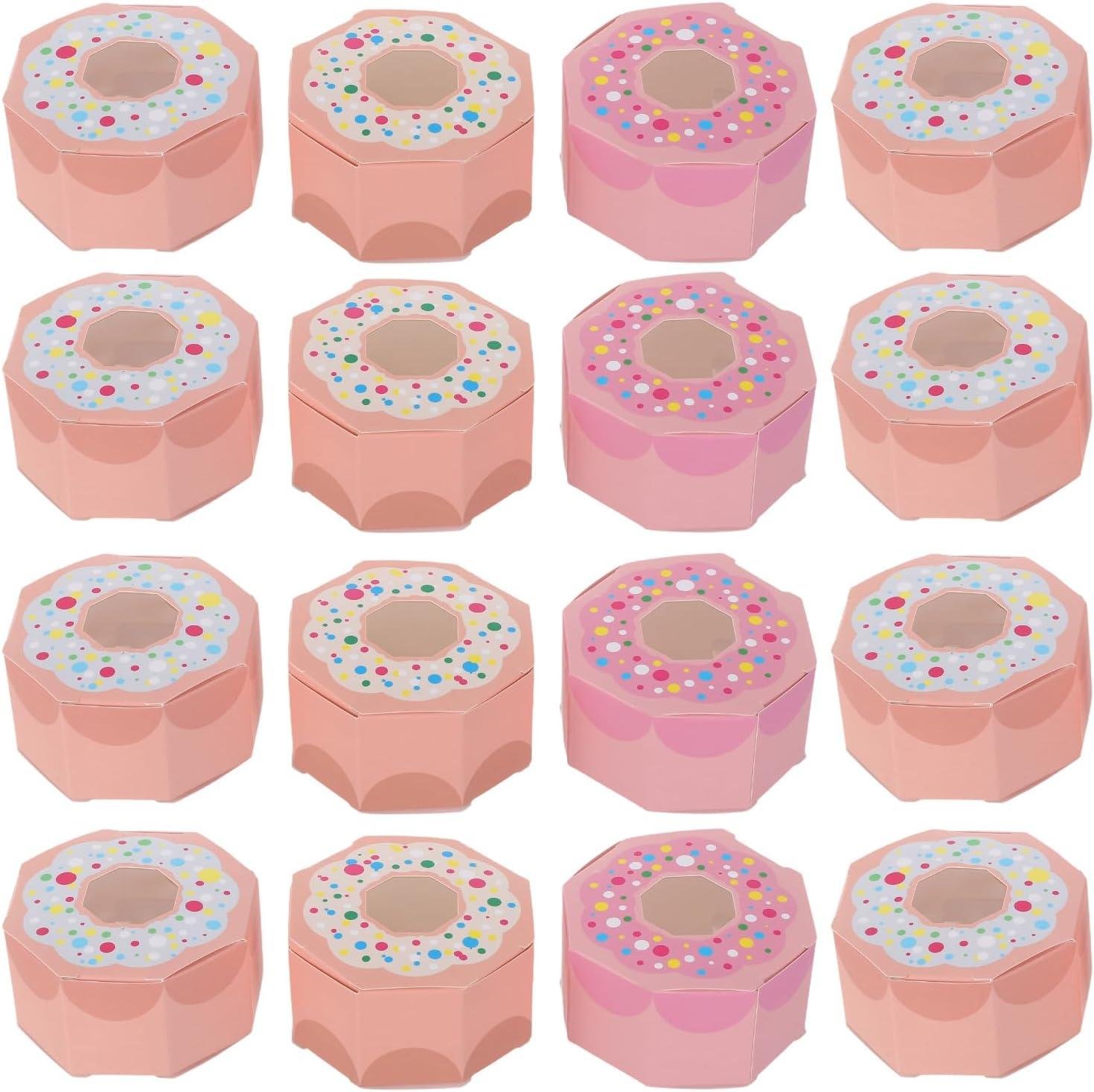 Wholesale 60pcs Donut Party Favor Boxes Candy Treat Bags Pastry Bakery Decorations Supplies Factory