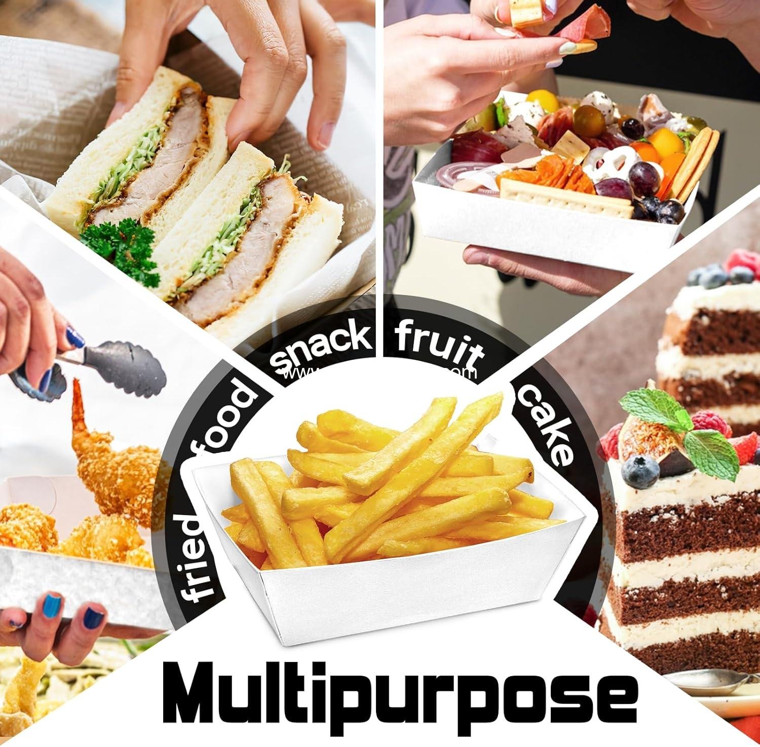 Wholesale 50 Pack Plastic Charcuterie Boxes with Clear Lids, 4