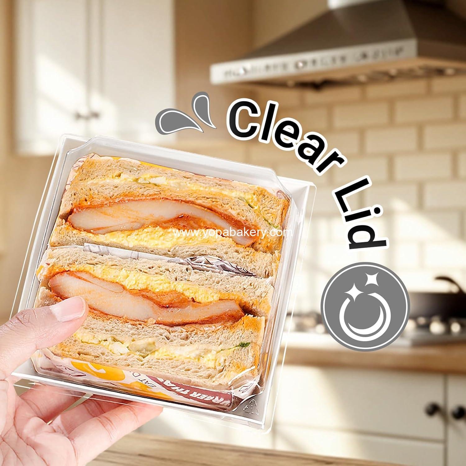 Wholesale 50 Pack Plastic Charcuterie Boxes with Clear Lids, 4