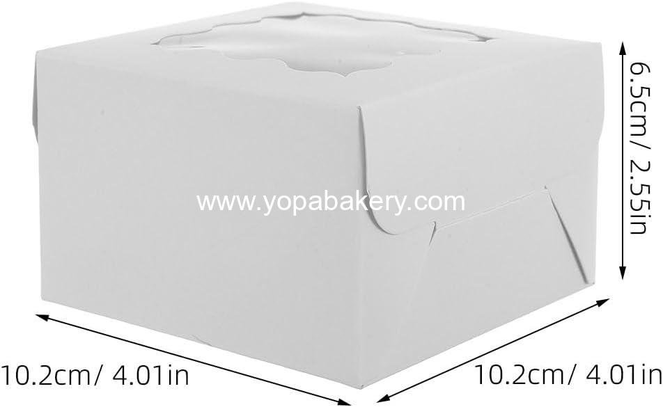 Wholesale 50PCS Cake Box with Window - White Square Bakery Container for Cakes, Donuts, Cookies, Chocolate, Pies, Wedding, Christmas, Party 4x4x2.5 inches Factory Wholesale 50PCS Cake Box with Window - White Square Bakery Container for Cakes, Donuts, Cookies, Chocolate, Pies, Wedding, Christmas, Party 4x4x2.5 inches Factory