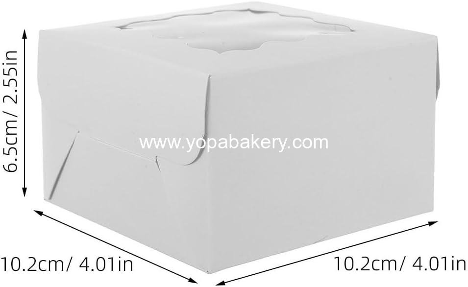 Wholesale 50PCS Cake Box with Window - White Square Bakery Container for Cakes, Donuts, Cookies, Chocolate, Pies, Wedding, Christmas, Party 4x4x2.5 inches Factory Wholesale 50PCS Cake Box with Window - White Square Bakery Container for Cakes, Donuts, Cookies, Chocolate, Pies, Wedding, Christmas, Party 4x4x2.5 inches Factory
