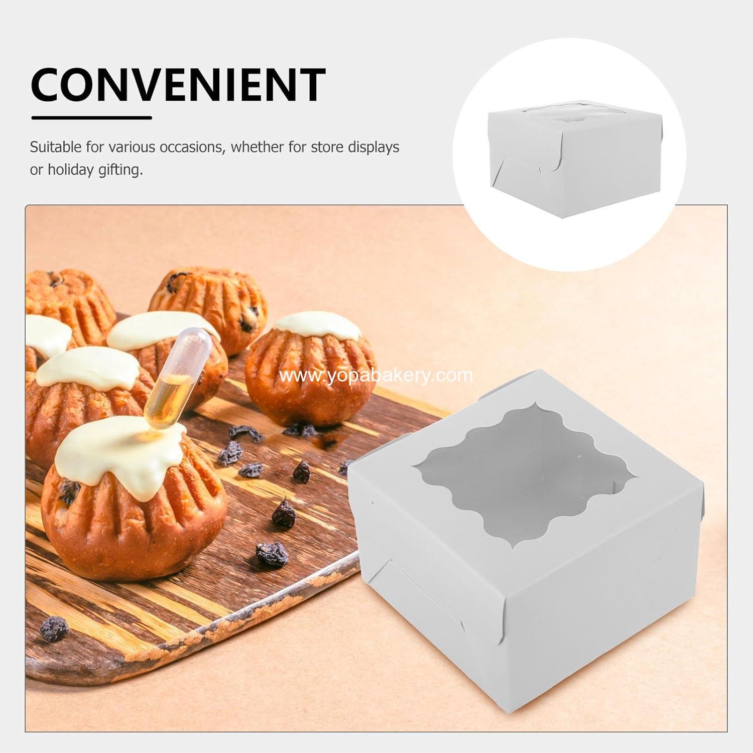 Wholesale 50PCS Cake Box with Window - White Square Bakery Container for Cakes, Donuts, Cookies, Chocolate, Pies, Wedding, Christmas, Party 4x4x2.5 inches Factory Wholesale 50PCS Cake Box with Window - White Square Bakery Container for Cakes, Donuts, Cookies, Chocolate, Pies, Wedding, Christmas, Party 4x4x2.5 inches Factory