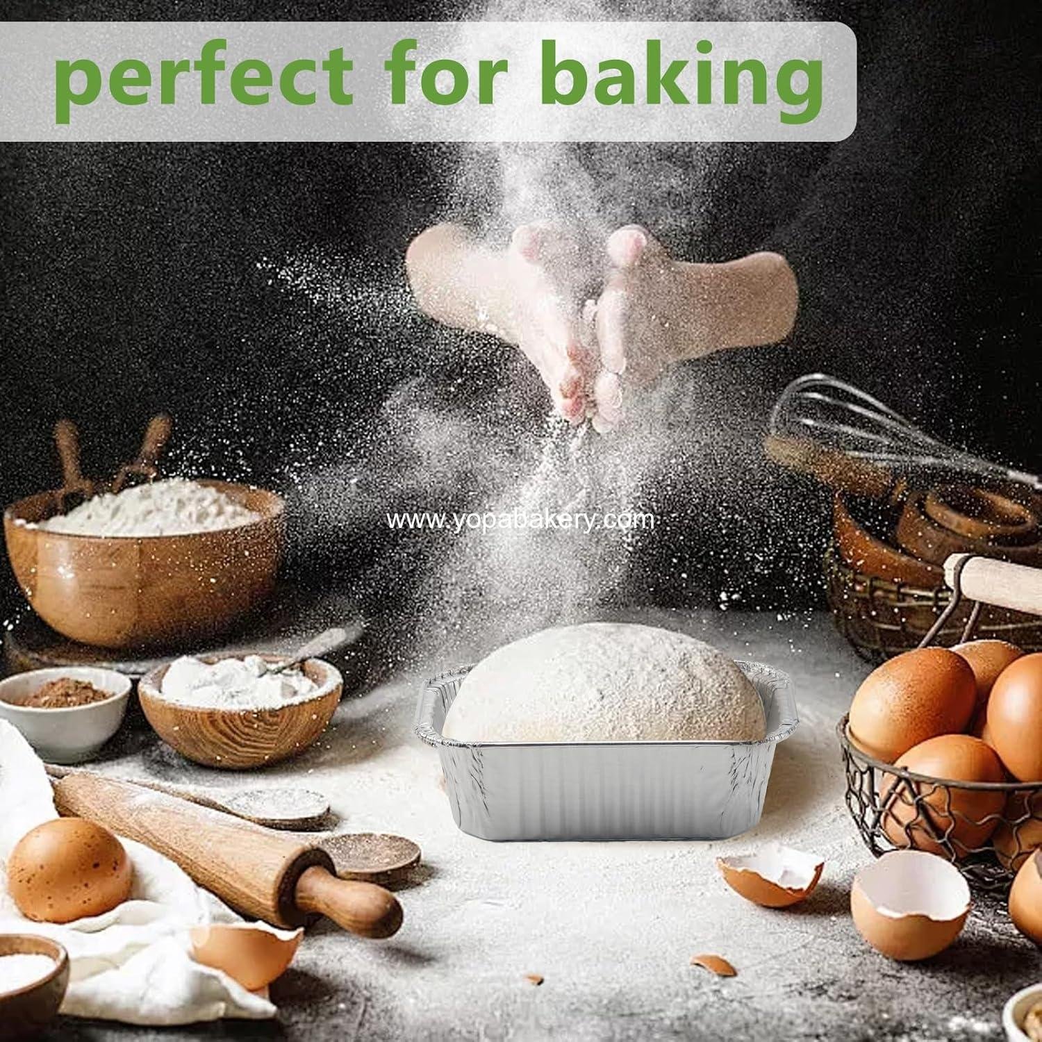 Wholesale 1lb Aluminum Mini Loaf Pans - Silver Disposable Foil Baking Tins for Parties, Picnics, Gifts - 6