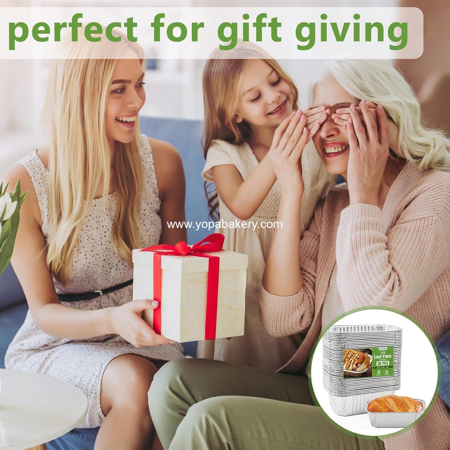 Wholesale 1lb Aluminum Mini Loaf Pans - Silver Disposable Foil Baking Tins for Parties, Picnics, Gifts - 6