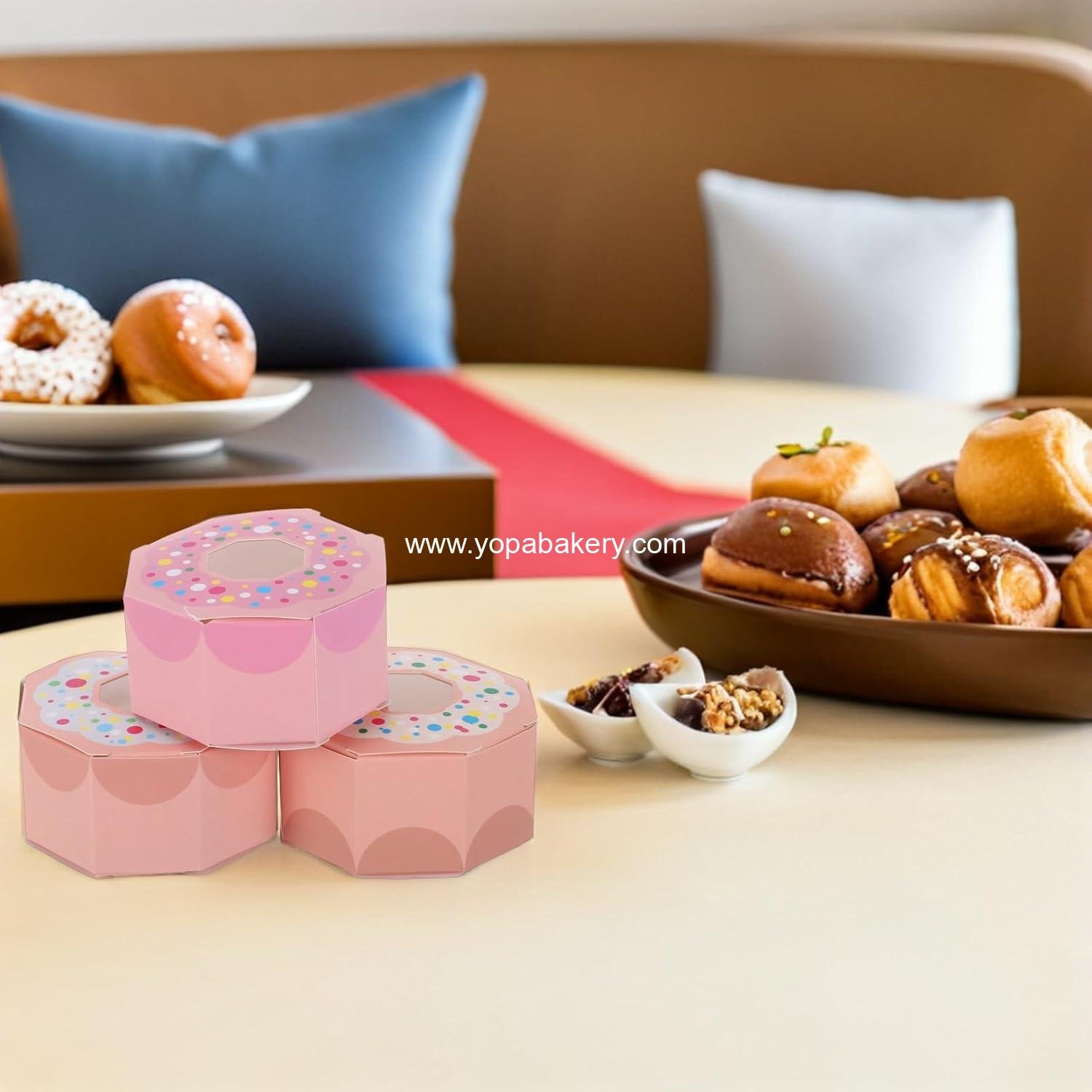 Wholesale 30PCS Donut Candy Treat Boxes - Empty Pastry Bakery Packaging for Wedding and Birthday Party Favors - Colorful Factory