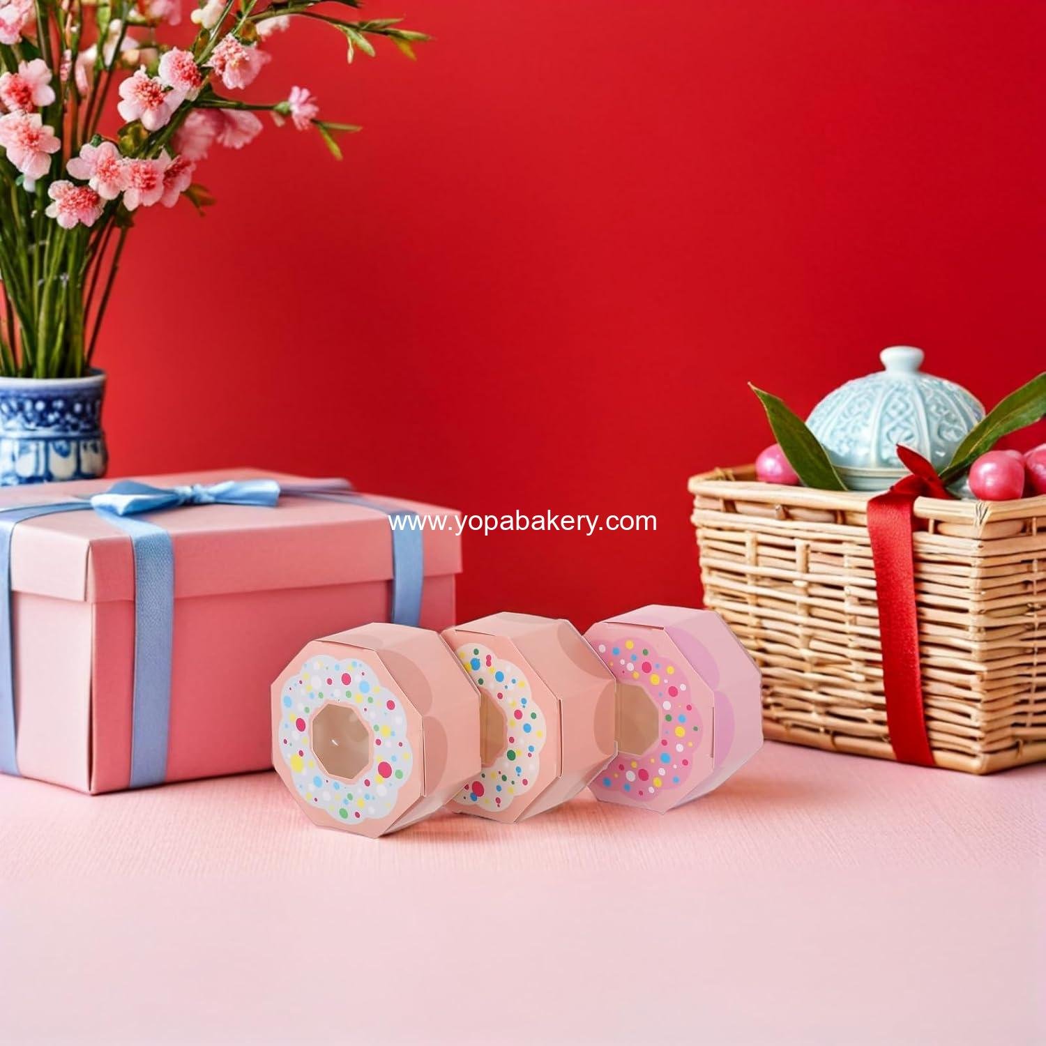 Wholesale 30PCS Donut Candy Treat Boxes - Empty Pastry Bakery Packaging for Wedding and Birthday Party Favors - Colorful Factory