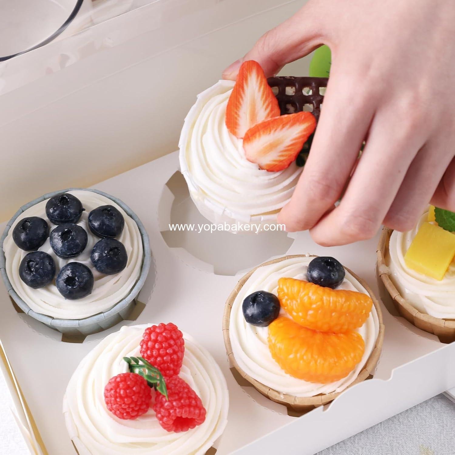 Wholesale 6-Piece White Cupcake Boxes with Window, Hold 36 Cupcakes Ideal for Birthday, Holiday Parties, Bakery Supplies, Factory