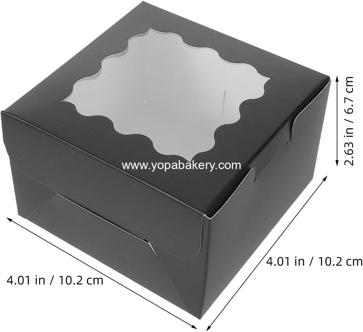 Wholesale 30pcs Cookie Boxes with Window - Ideal Packaging for Cookies, Cupcakes, Donuts & Pastries - Perfect for Christmas and New Year Treats, 4x4x2.7 - Factory