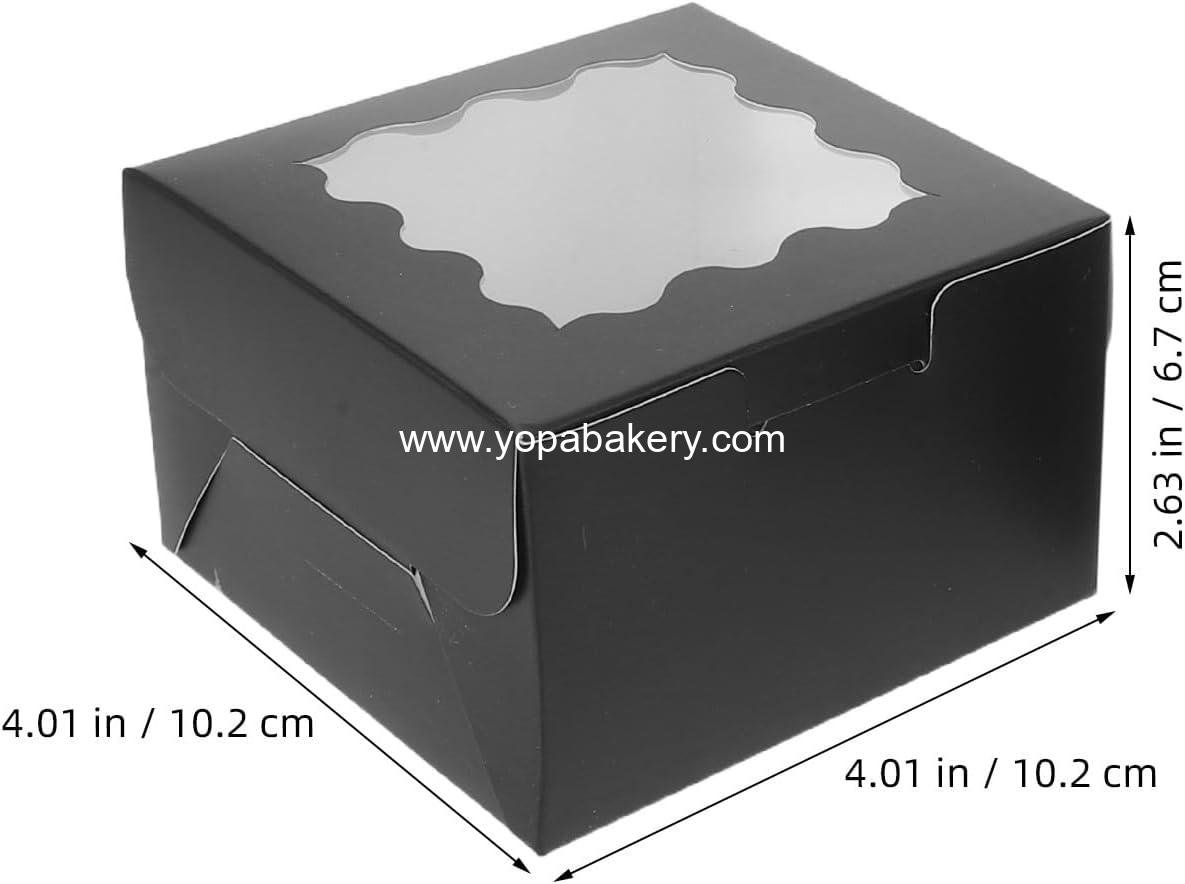 Wholesale 30pcs Cookie Boxes with Window - Ideal Packaging for Cookies, Cupcakes, Donuts & Pastries - Perfect for Christmas and New Year Treats, 4x4x2.7 - Factory
