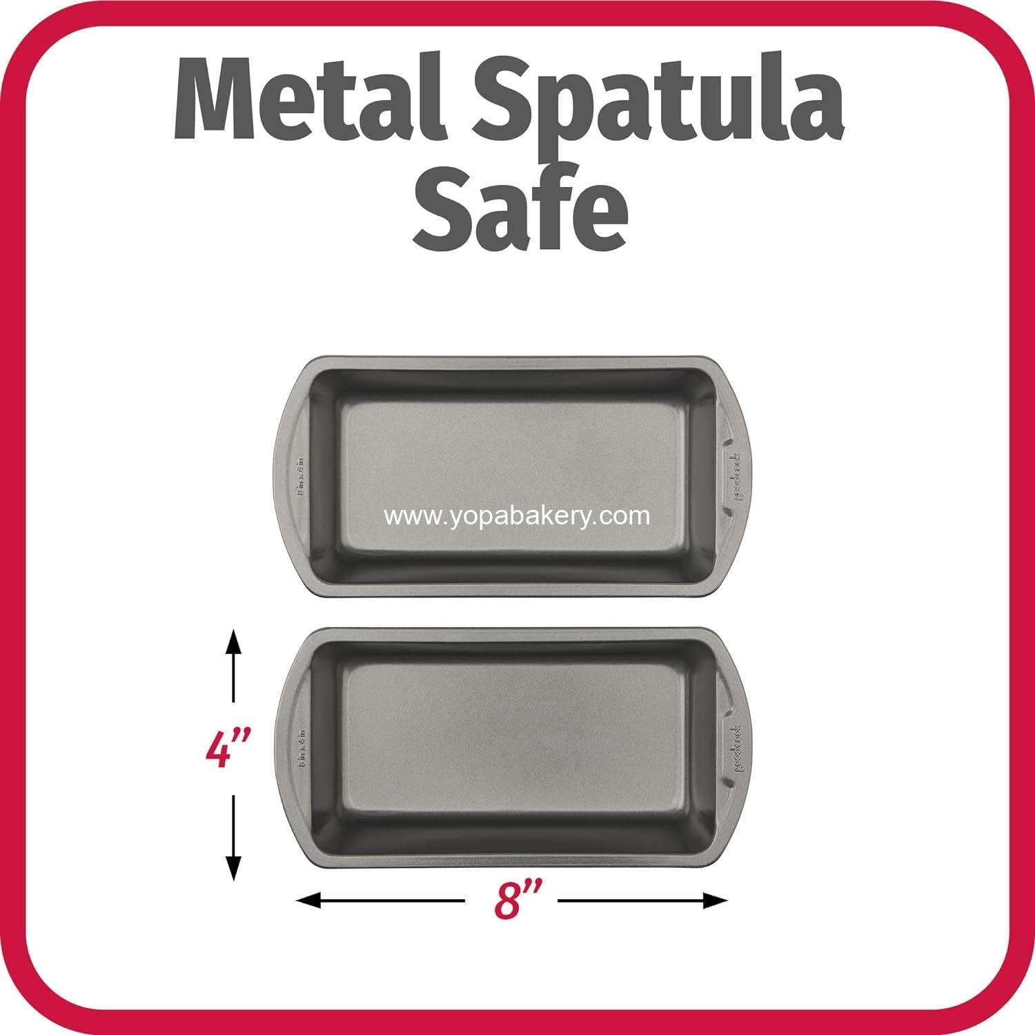 Wholesale Nonstick Loaf Pan 8 x 4 Inch Heavy-Duty Steel Bakeware Easy-Clean Coating Oven & Dishwasher Safe for Meatloaf Breads Lasagnas Casseroles & More, Set of 2, Gray Factory