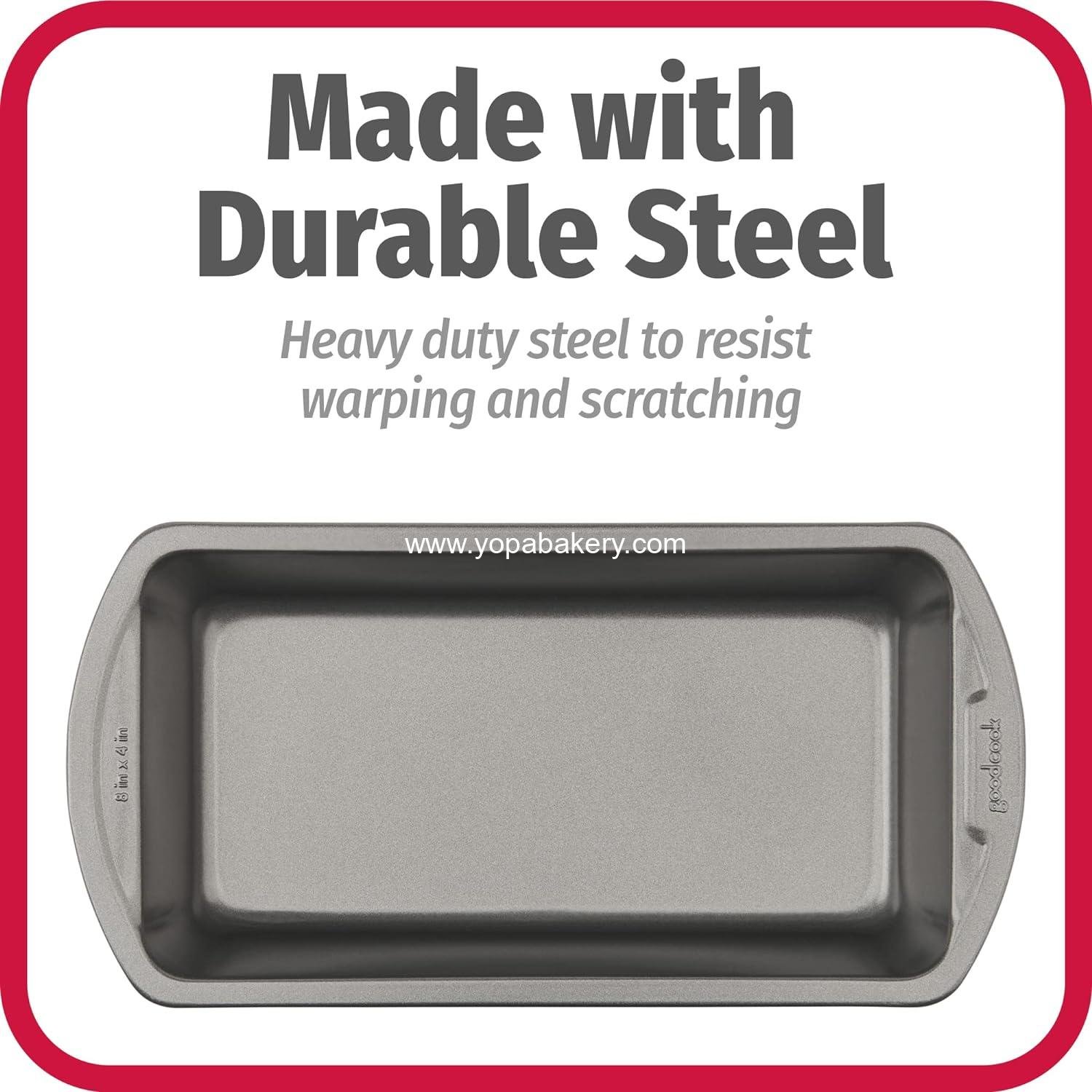 Wholesale Nonstick Loaf Pan 8 x 4 Inch Heavy-Duty Steel Bakeware Easy-Clean Coating Oven & Dishwasher Safe for Meatloaf Breads Lasagnas Casseroles & More, Set of 2, Gray Factory