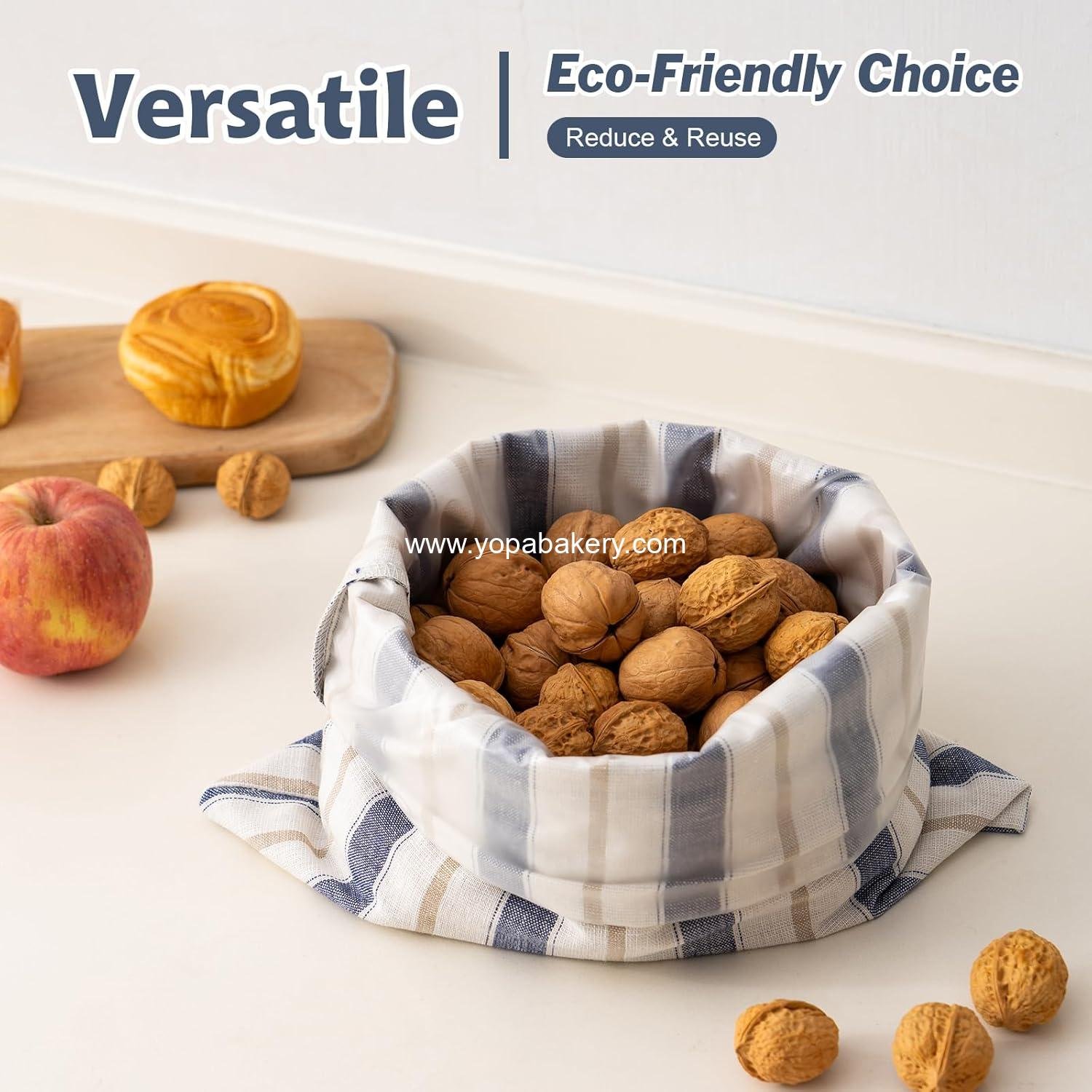 OEM Linen Bread Bag for Homemade Sourdough with Proofing Cover, Reusable Plastic Lined Storage Bag - Ideal for Sourdough Baking - Wholesale Factory