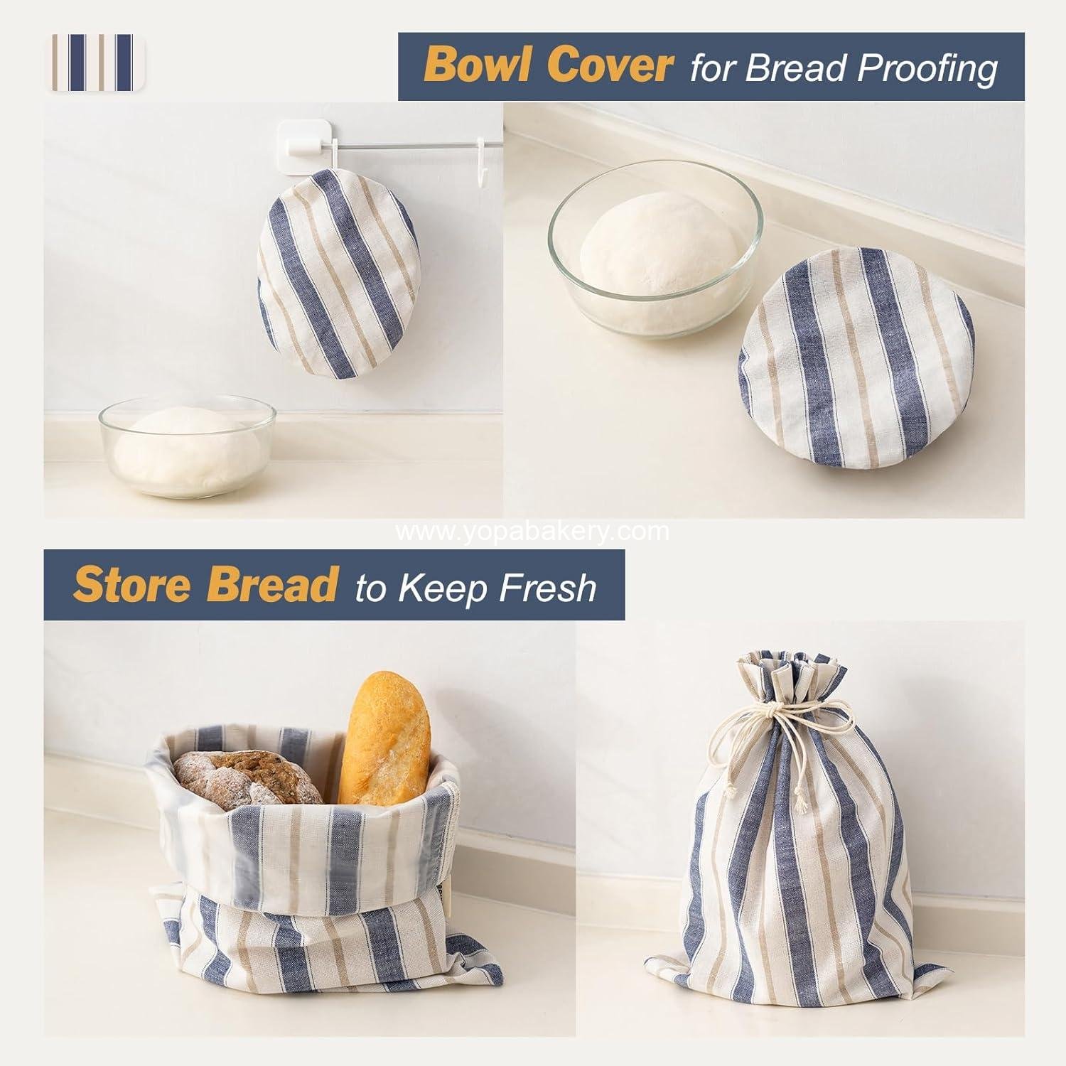 OEM Linen Bread Bag for Homemade Sourdough with Proofing Cover, Reusable Plastic Lined Storage Bag - Ideal for Sourdough Baking - Wholesale Factory
