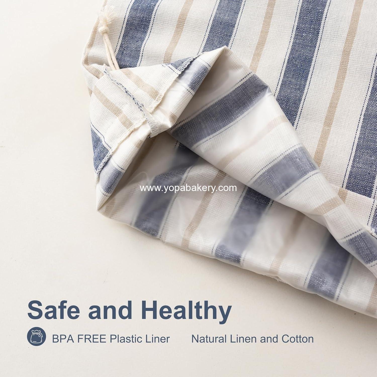 OEM Linen Bread Bag for Homemade Sourdough with Proofing Cover, Reusable Plastic Lined Storage Bag - Ideal for Sourdough Baking - Wholesale Factory