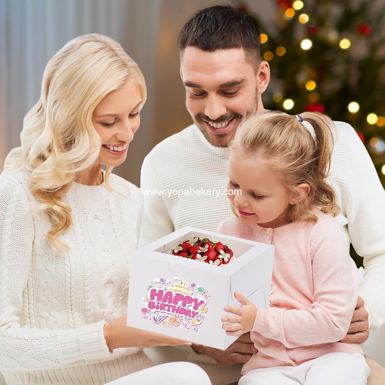 Wholesale 40pcs 8x8x5 Inches Cake Boxes with Cake Boards (20 Boxes & 20 Boards), White 8 Inch Cake Containers with Window, Square Cardboard Pastry Boxes for Christmas Thanksgiving Factory