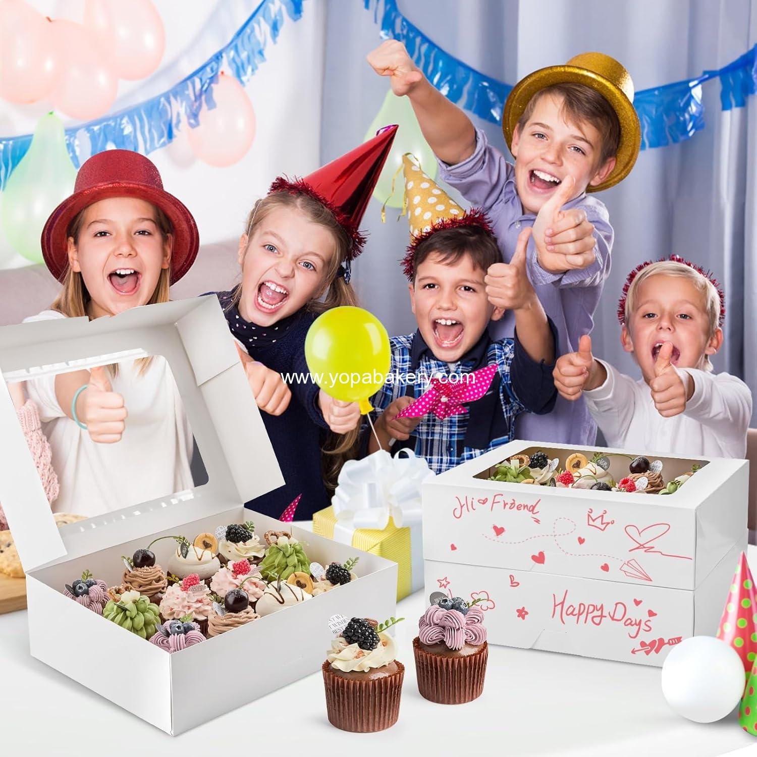 Wholesale 12 Count Cupcake Boxes, 6 Pack White Containers with Windows and Inserts, Disposable Carriers for Muffins, Treats, Pastries, 13 x 10 x 4 Inches, Factory Wholesale 12 Count Cupcake Boxes, 6 Pack White Containers with Windows and Inserts, Disposable Carriers for Muffins, Treats, Pastries, 13 x 10 x 4 Inches, Factory