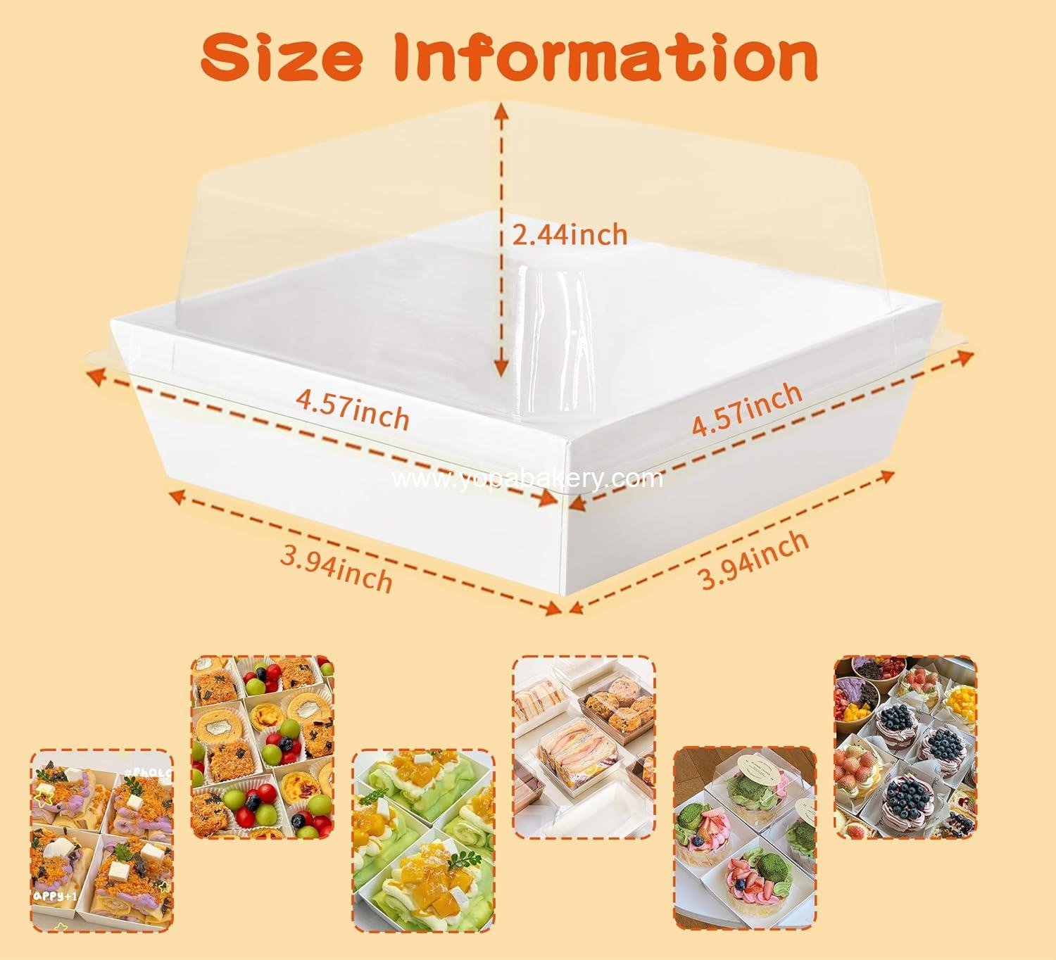 Wholesale Disposable Mini Charcuterie Boxes with Clear Lids, 4-Inch To Go Food Containers for Desserts, Sandwiches, Cookies, and Cake Slices, 50 Pack (White) - Factory Wholesale Disposable Mini Charcuterie Boxes with Clear Lids, 4-Inch To Go Food Containers for Desserts, Sandwiches, Cookies, and Cake Slices, 50 Pack (White) - Factory