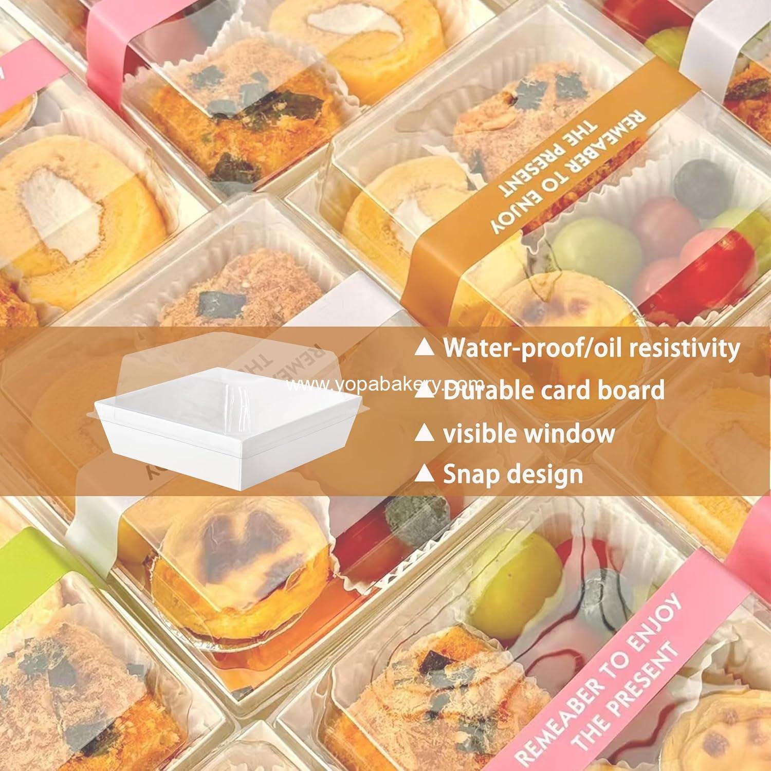 Wholesale Disposable Mini Charcuterie Boxes with Clear Lids, 4-Inch To Go Food Containers for Desserts, Sandwiches, Cookies, and Cake Slices, 50 Pack (White) - Factory Wholesale Disposable Mini Charcuterie Boxes with Clear Lids, 4-Inch To Go Food Containers for Desserts, Sandwiches, Cookies, and Cake Slices, 50 Pack (White) - Factory
