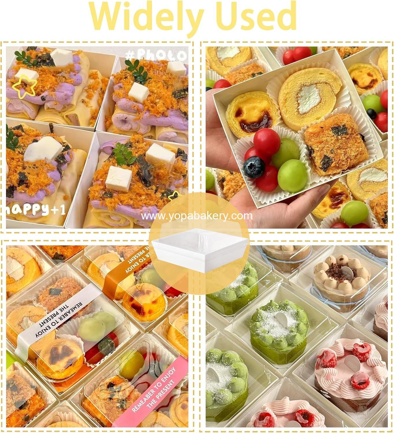 Wholesale Disposable Mini Charcuterie Boxes with Clear Lids, 4-Inch To Go Food Containers for Desserts, Sandwiches, Cookies, and Cake Slices, 50 Pack (White) - Factory Wholesale Disposable Mini Charcuterie Boxes with Clear Lids, 4-Inch To Go Food Containers for Desserts, Sandwiches, Cookies, and Cake Slices, 50 Pack (White) - Factory