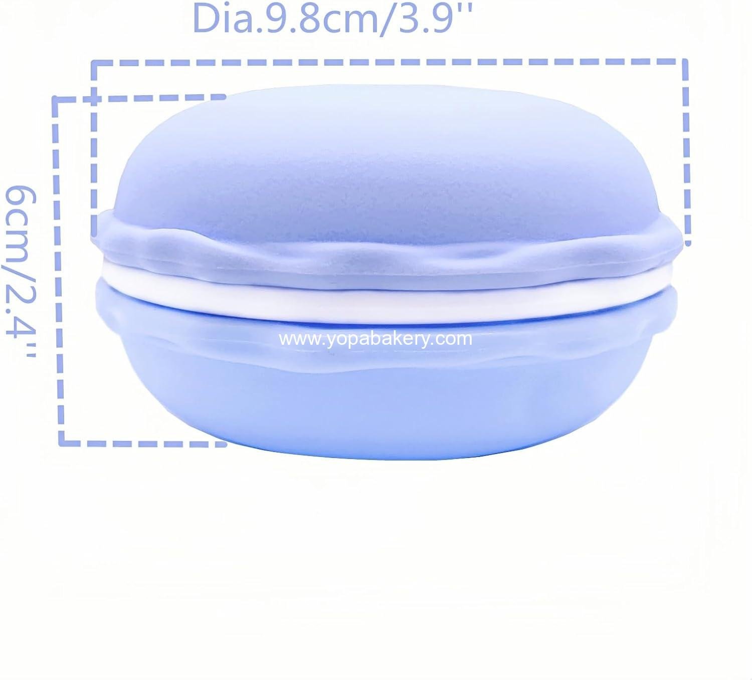 Wholesale Large 4 Inch Macaron Jewelry Organizer Box - Decorative Earring Storage Case for Earrings, Rings, Necklaces (Blue, Green, Pink, Yellow) Factory