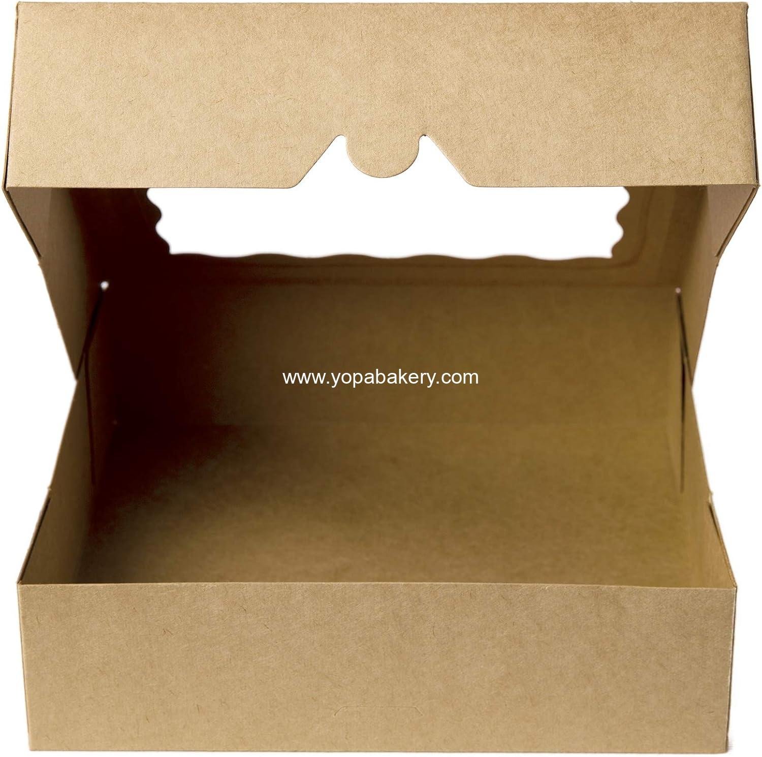 Wholesale 25pcs 9-inch Kraft Brown Bakery Boxes, Large Pie Boxes with PVC Window, Natural Disposable Box for Cookies, 9x9x2.5 inches, Factory Wholesale 25pcs 9-inch Kraft Brown Bakery Boxes, Large Pie Boxes with PVC Window, Natural Disposable Box for Cookies, 9x9x2.5 inches, Factory