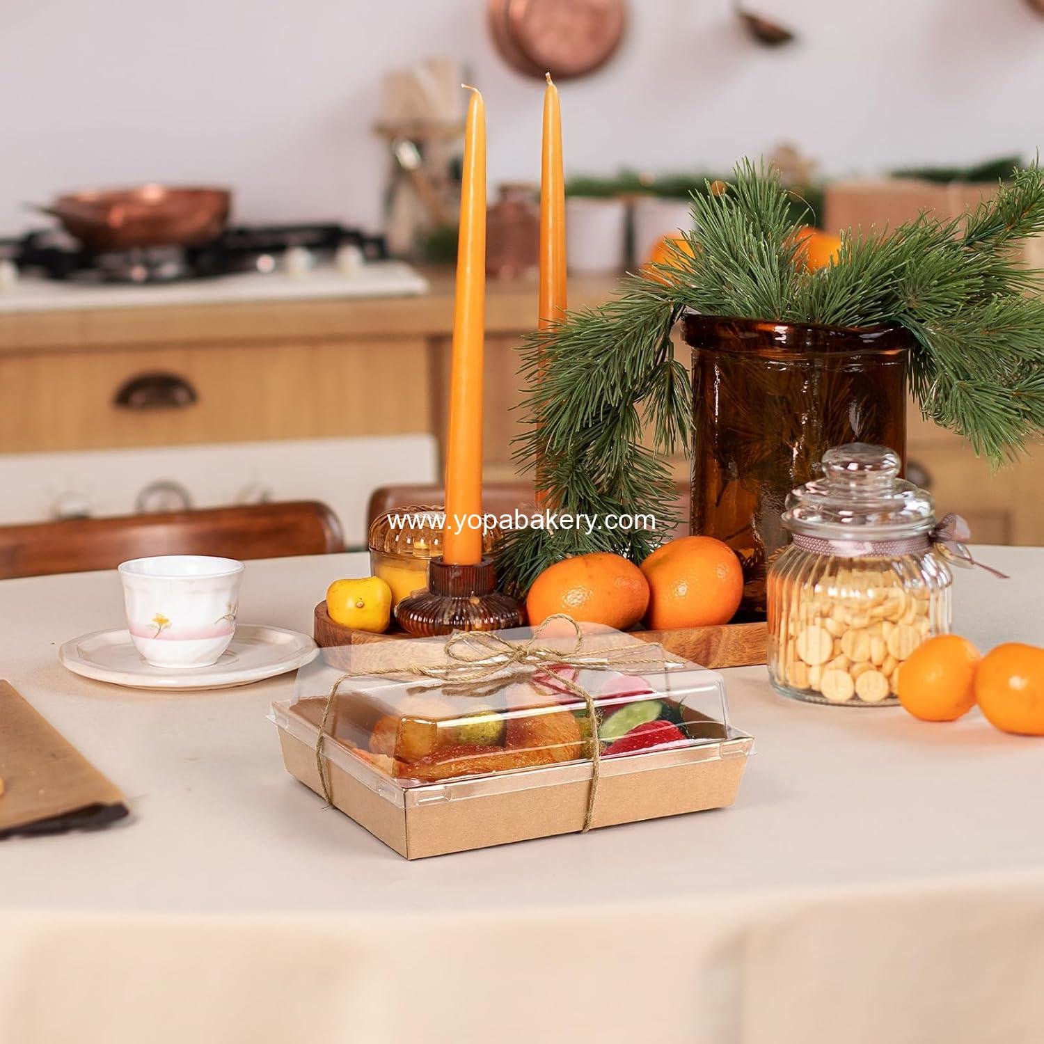 Wholesale 7x5 Charcuterie Boxes with Clear Lids, 50 Pack Disposable Take Out Food Containers, Large Paper Bakery Boxes for Strawberries, Cookies, Cupcakes (Brown) Factory