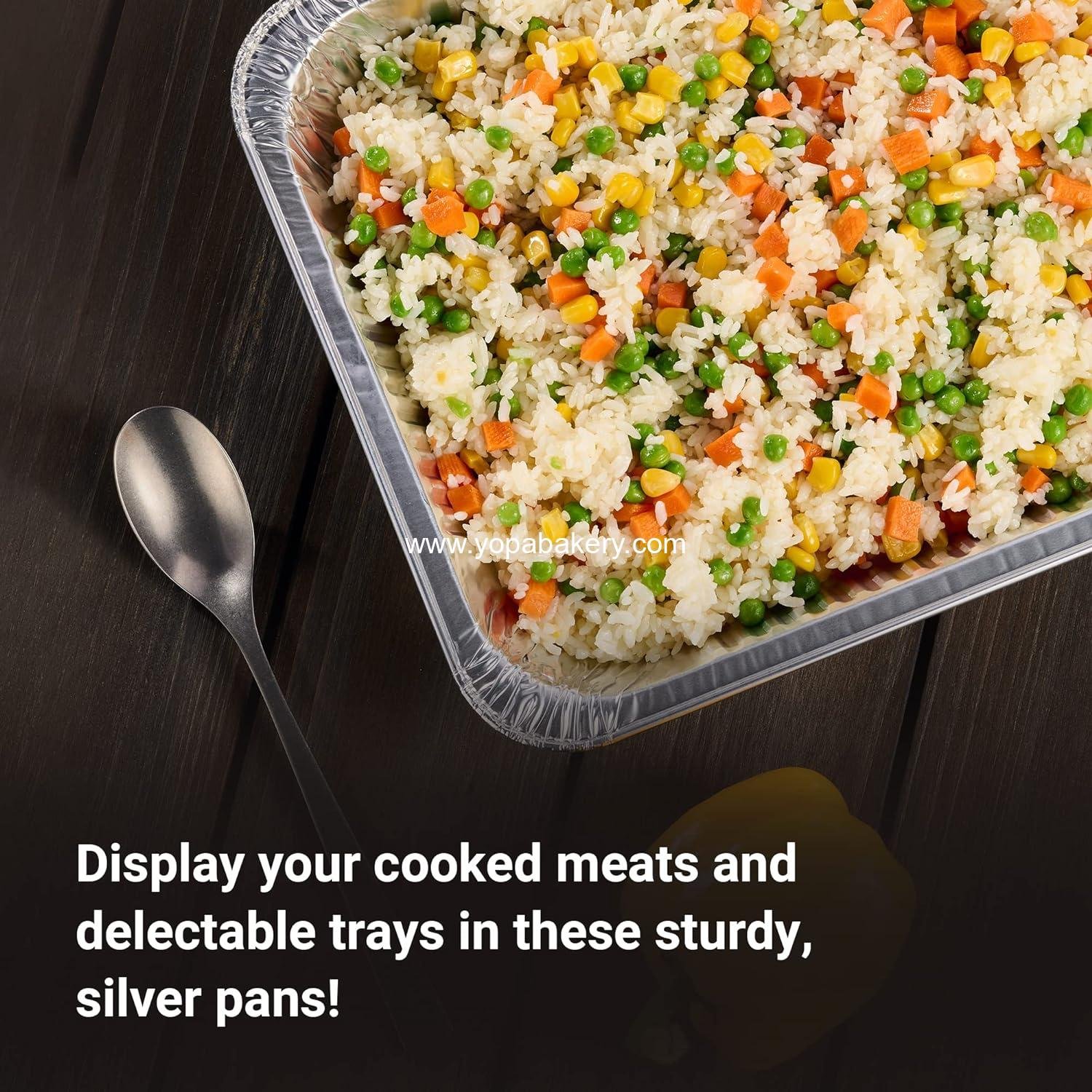 Wholesale Extra Heavy Duty Aluminum Pans, Half Size 9x13 Foil Bakeware, 30 Pack for Baking, Roasting, Chafing, Steam Table Trays, Food Prepping, Cake, Oven - Factory