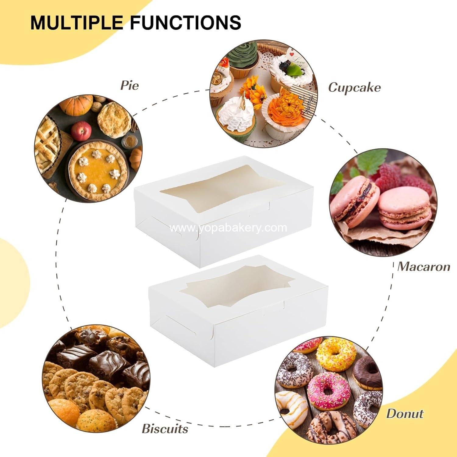 Wholesale 50pcs 8x6x2.5 Inch 2-Style Window Bakery Boxes for Cookies Treats Chocolate Strawberries Muffins Donuts Factory Wholesale 50pcs 8x6x2.5 Inch 2-Style Window Bakery Boxes for Cookies Treats Chocolate Strawberries Muffins Donuts Factory