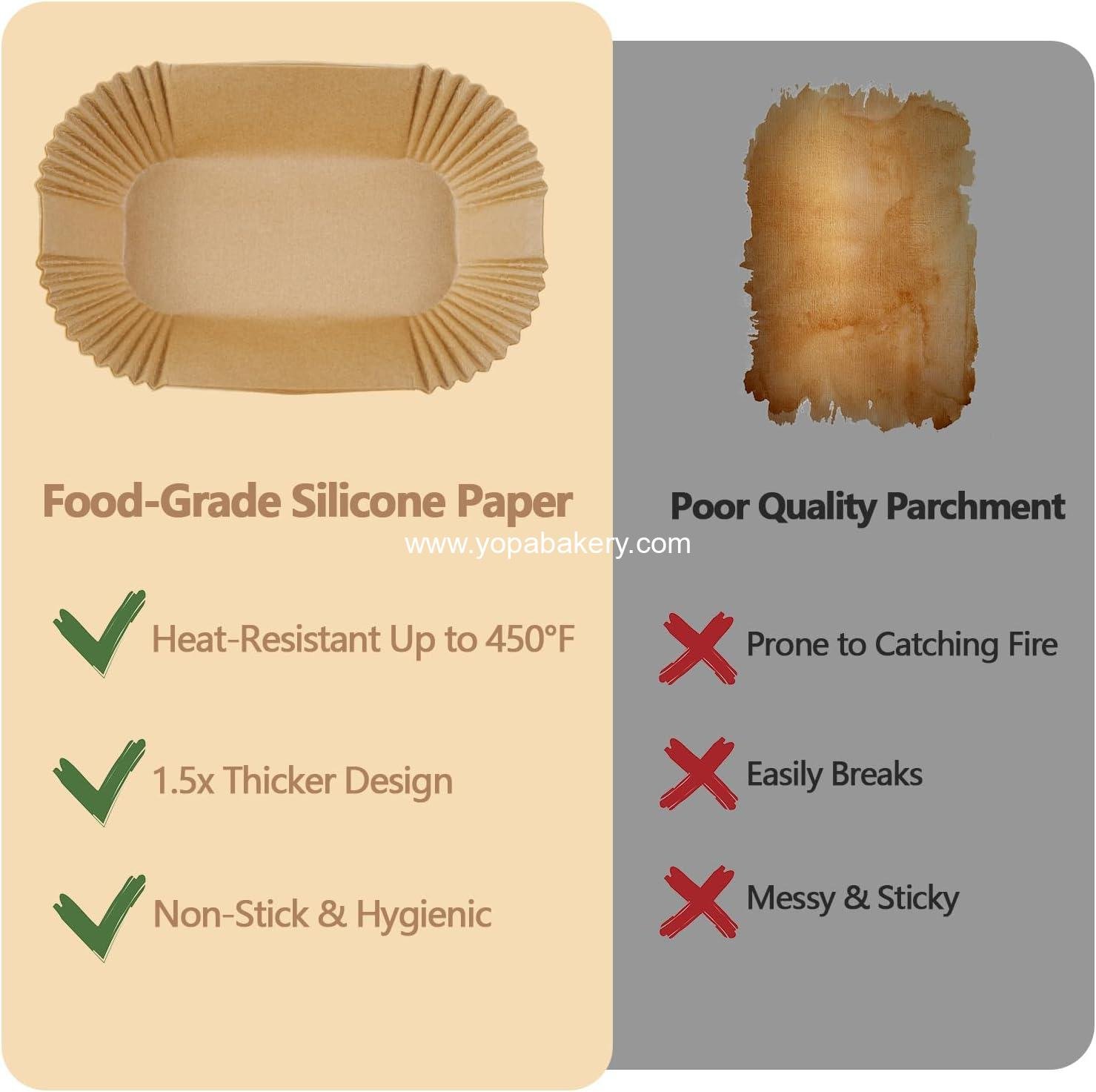 OEM 9x5 Inch Disposable Loaf Pan Liners Non-Stick Preformed Parchment Paper 100 Pack for Air Fryer Bread Baking Factory