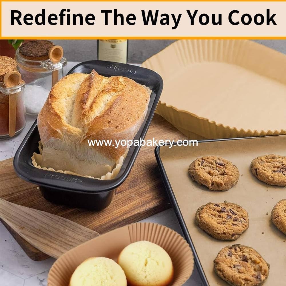 OEM 9x5 Inch Disposable Loaf Pan Liners Non-Stick Preformed Parchment Paper 100 Pack for Air Fryer Bread Baking Factory