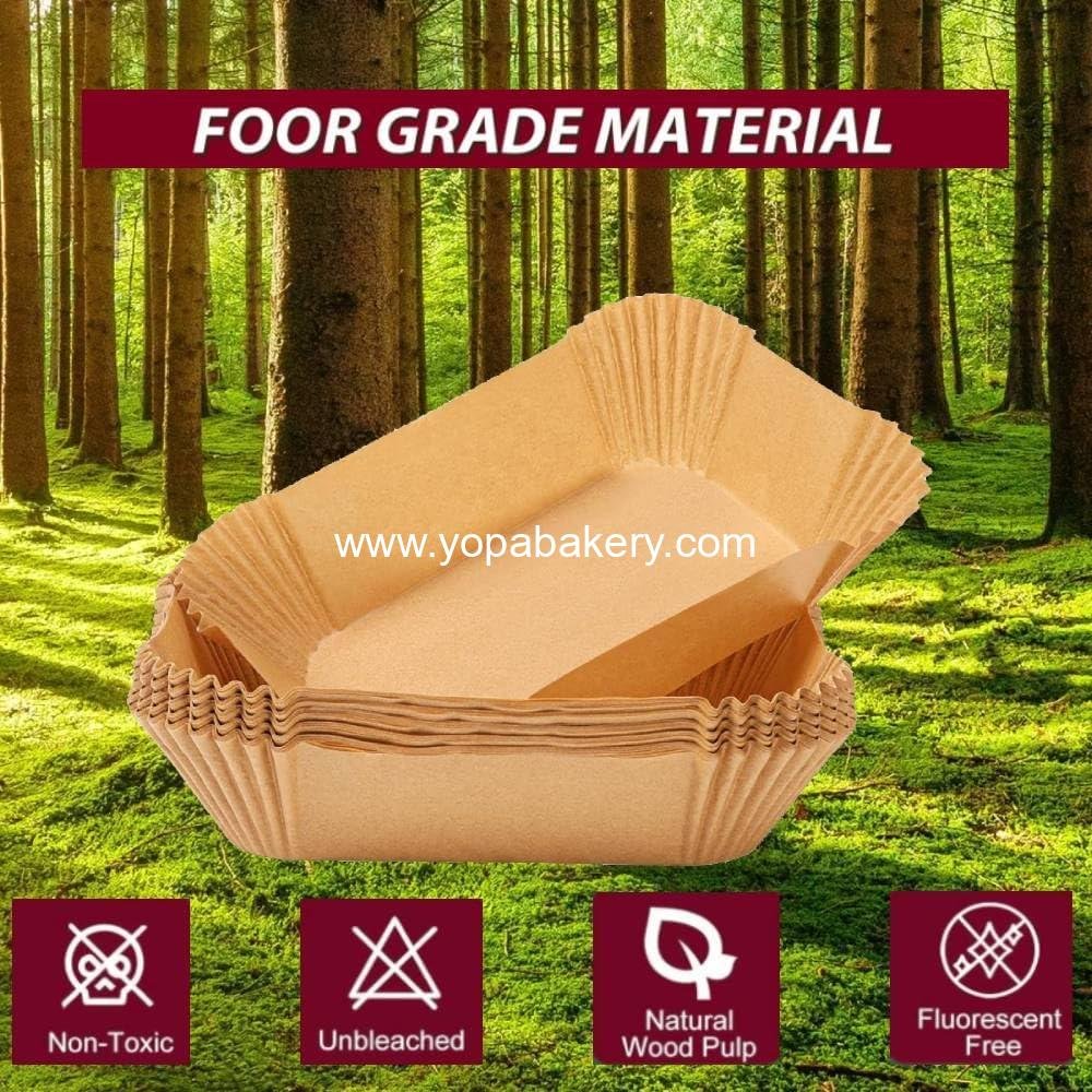 OEM 9x5 Inch Disposable Loaf Pan Liners Non-Stick Preformed Parchment Paper 100 Pack for Air Fryer Bread Baking Factory