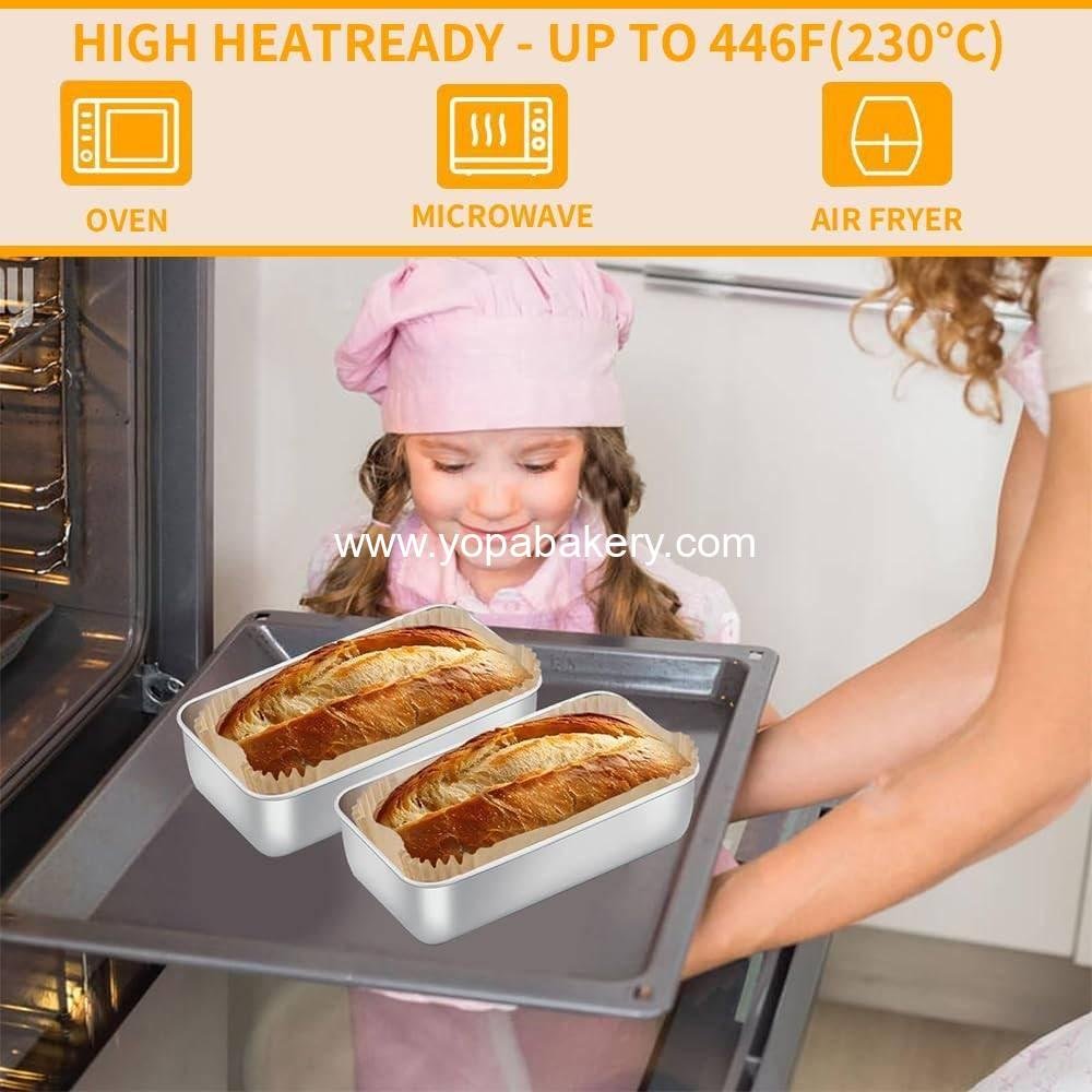 OEM 9x5 Inch Disposable Loaf Pan Liners Non-Stick Preformed Parchment Paper 100 Pack for Air Fryer Bread Baking Factory