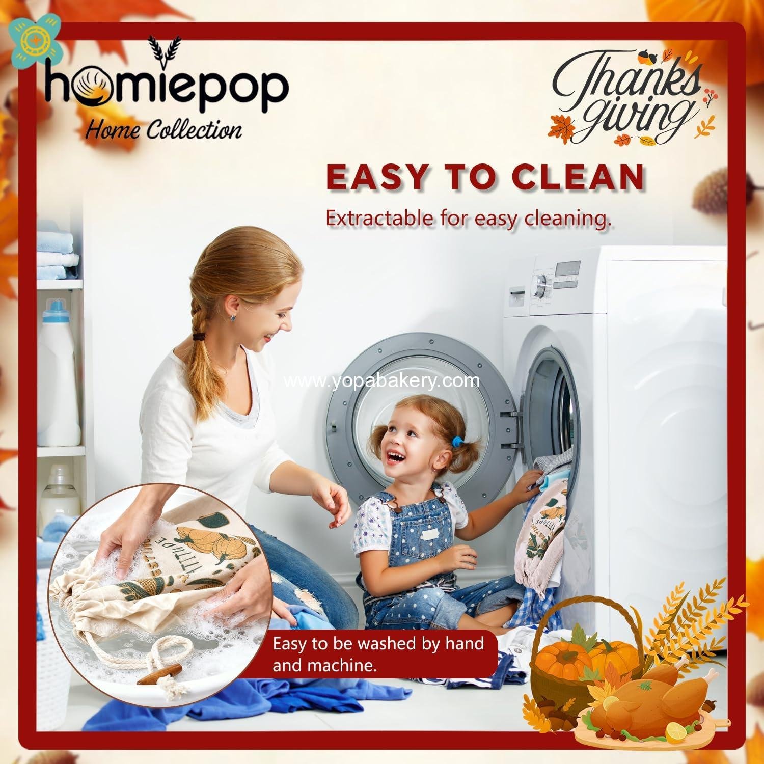 Wholesale Reusable Linen Bread Bags with Drawstring 17 x 13 Inch Festive Thanksgiving Design Perfect for Sourdough and Homemade Breads Ready to Gift Packaging Factory