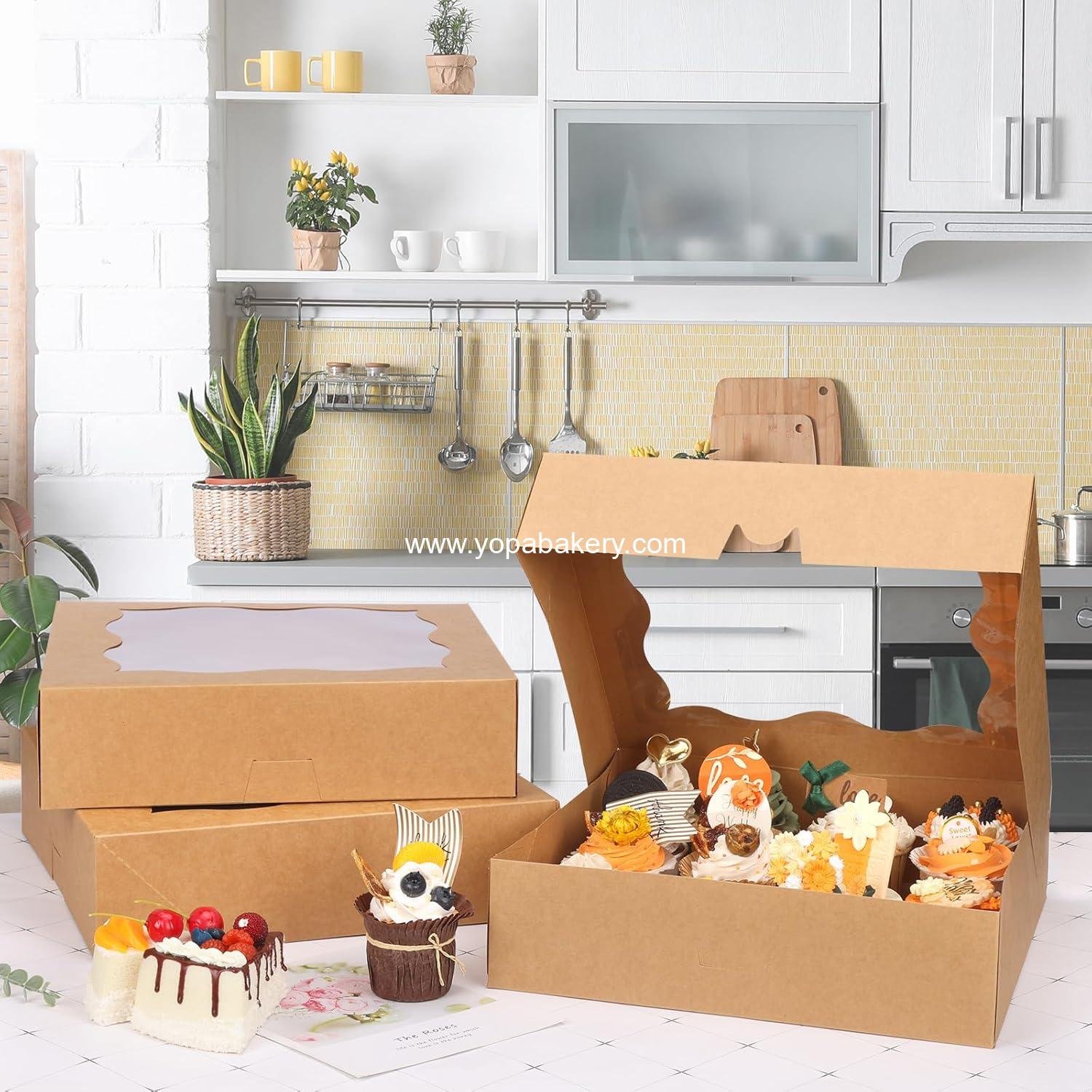 Wholesale 12x12x3 Inch Pie Boxes with Window for Bakery Desserts Treats Cookies Cakes Muffins Donuts supplier