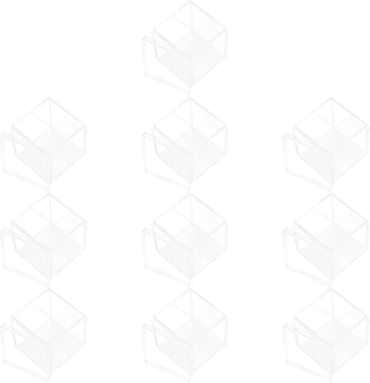 Hemobllo 10pcs Clear Acrylic Square Candy Storage Boxes Transparent Party Favor Packaging for Cupcakes Macarons Cookies and Small Desserts