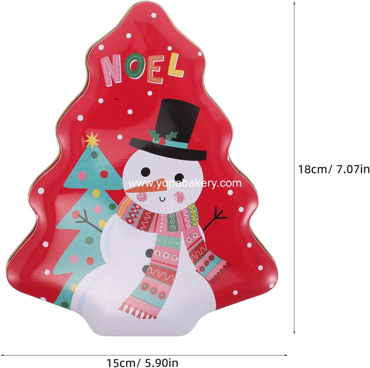 Wholesale Christmas Cookie Tin Candy Box with Lid Christmas Holiday Treats Fillable Iron Container manufacturer