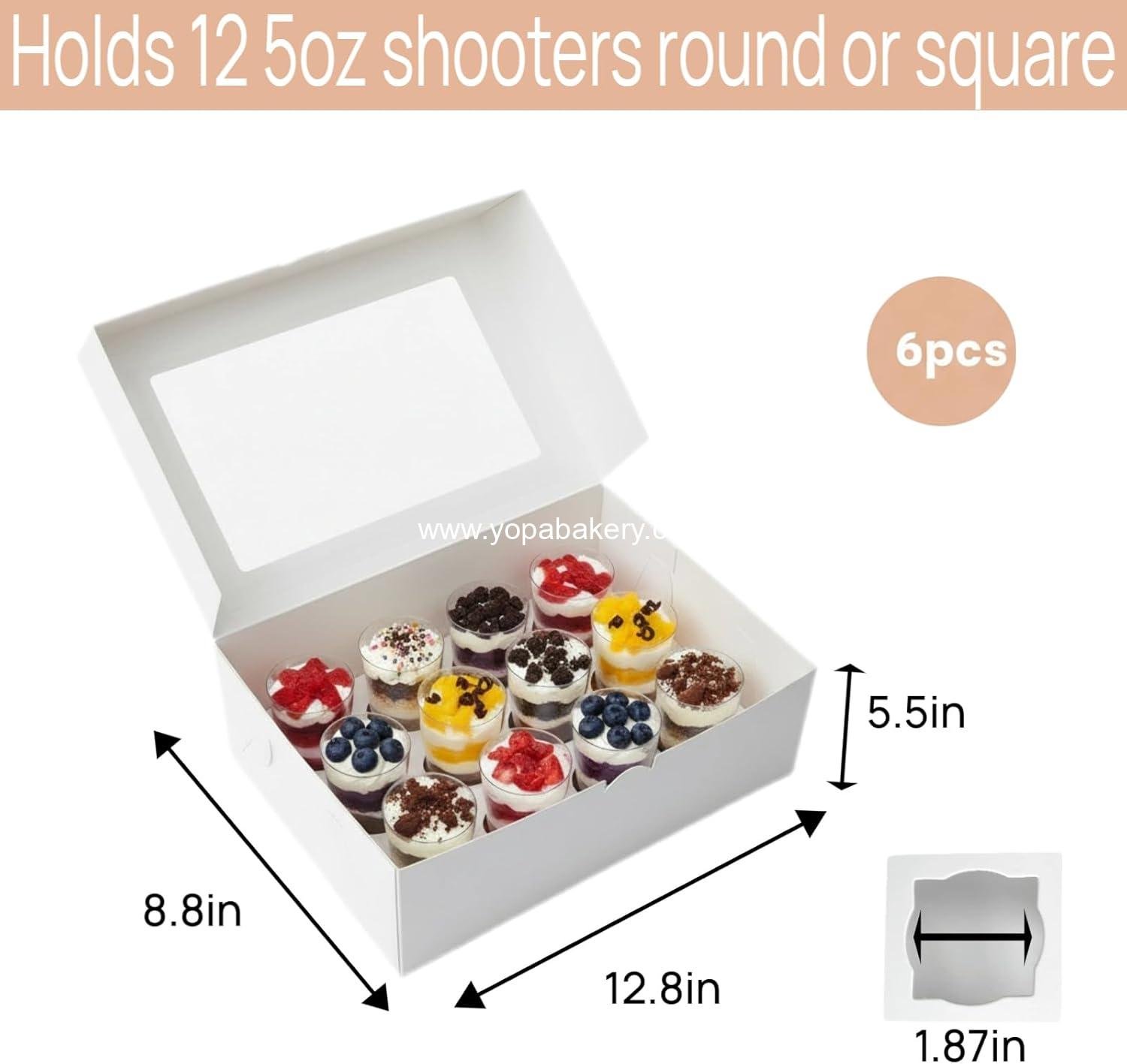 Wholesale 6-Pack Dessert Shooter Boxes for 5 oz Shooters 12 Count Food-Grade Container Manufacturer Wholesale 6-Pack Dessert Shooter Boxes for 5 oz Shooters 12 Count Food-Grade Container Manufacturer