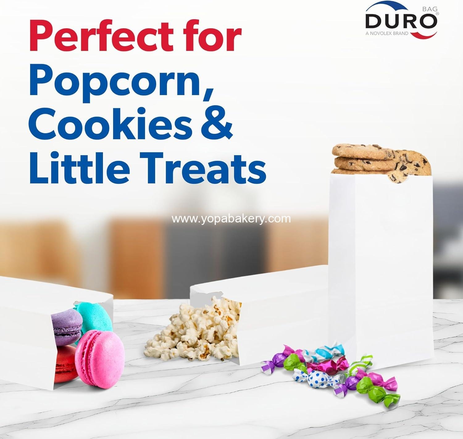 Wholesale White Popcorn Bags 500 Count Bulk Small Paper Bags for Candy Cookies Snacks Treats SOS 4.31 x 2.43 x 7.87 Inch supplier