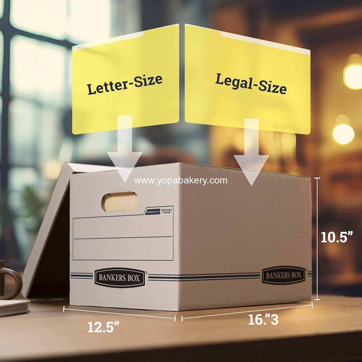 Wholesale Basic Duty File Storage Boxes with Lids Letter Legal 12 Pack manufacturer