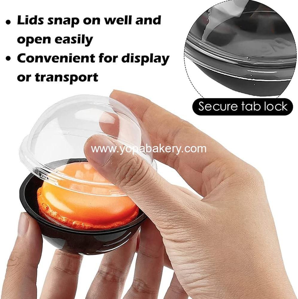 Wholesale 50 Pack Clear Plastic Mini Cupcake Containers Dome Lid Individual Boxes for Muffins Macarons Factory