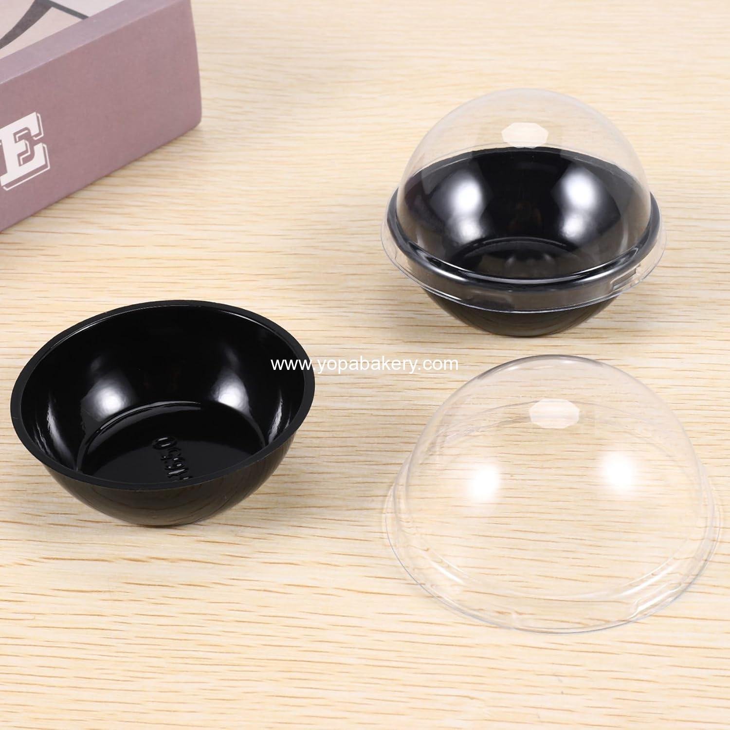 Wholesale 50 Pack Clear Plastic Mini Cupcake Containers Dome Lid Individual Boxes for Muffins Macarons Factory