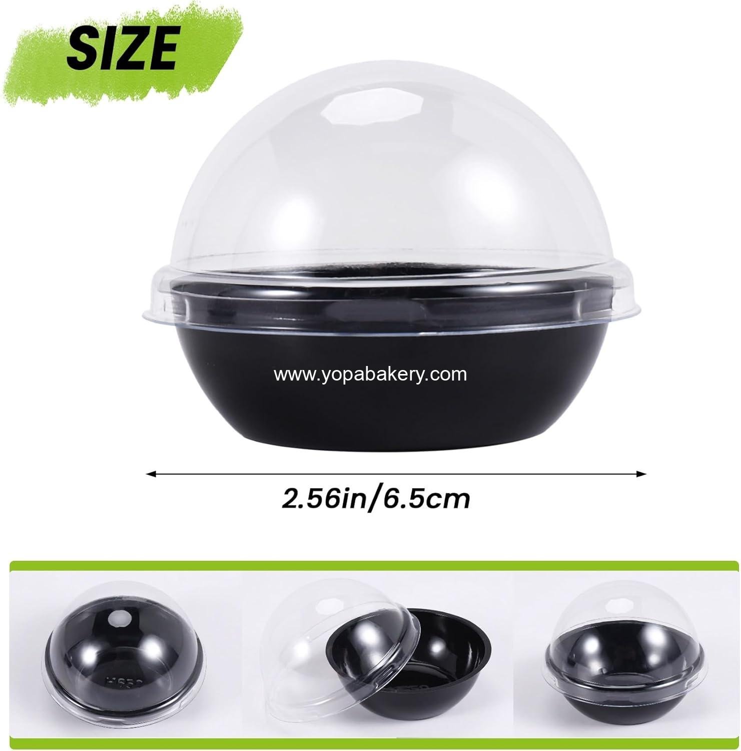 Wholesale 50 Pack Clear Plastic Mini Cupcake Containers Dome Lid Individual Boxes for Muffins Macarons Factory