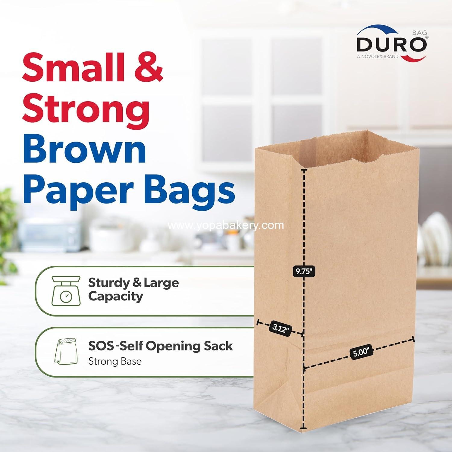 Wholesale 500 Count 4# Brown Paper Lunch Bags 5x3.12x9.75 Inches Recycled Kraft Disposable SOS for Sandwiches Candy Treats Popcorn Snacks Bread Cookies Factory Wholesale 500 Count 4# Brown Paper Lunch Bags 5x3.12x9.75 Inches Recycled Kraft Disposable SOS for Sandwiches Candy Treats Popcorn Snacks Bread Cookies Factory